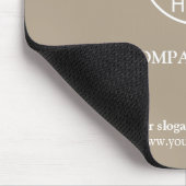 Custom Taupe Promotional Company Business Logo Mousepad (Ecke)