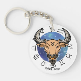Custom Taurus & Capricorn Zodiac Keychain Schlüsselanhänger