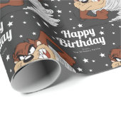 Custom TAZ™ Happy Birthday Wrapping Paper Geschenkpapier (Rolleneckpunkt)