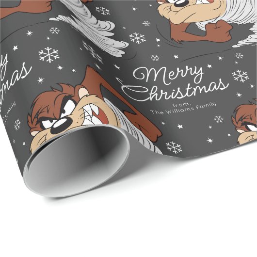 Custom TAZ™ Merry Christmas Wrapping Paper Geschenkpapier (Rolleneckpunkt)