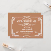 Custom Teacher Appreciation Gift Certificate Card Karte (Vorderseite/Rückseite Beispiel)