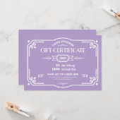 Custom Teacher Appreciation Gift Certificate Karte (Vorderseite/Rückseite Beispiel)