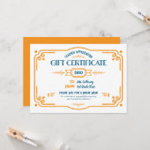 Custom Teacher Appreciation Gift Certificate Karte (Vorderseite/Rückseite Beispiel)