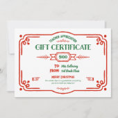 Custom Teacher Appreciation Gift Certificate Karte (Vorderseite)