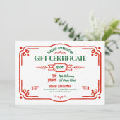 Custom Teacher Appreciation Gift Certificate Karte (Stehend Vorderseite)