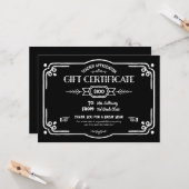 Custom Teacher Appreciation Gift Certificate Karte (Vorderseite/Rückseite Beispiel)