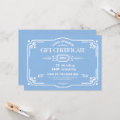 Custom Teacher Appreciation Gift Certificate Karte (Vorderseite/Rückseite Beispiel)