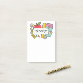 Custom Teacher Back to School & Teacher  Post-it Klebezettel (Auf Schreibtisch)