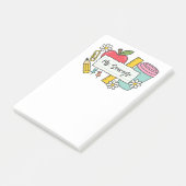 Custom Teacher Back to School & Teacher  Post-it Klebezettel (angewinkelt)