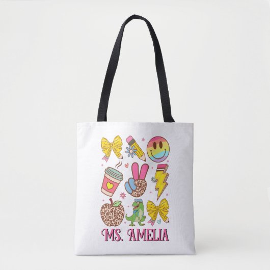 Custom Teacher Bag, Custom Back to School Bag Tasche (Vorderseite)