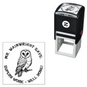 Custom Teacher Barn Owl Briefmarke - Niedlich "Sup Permastempel (Beispiel)