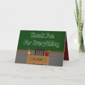 Custom Teacher Danke Chalkboard (Vorderseite)