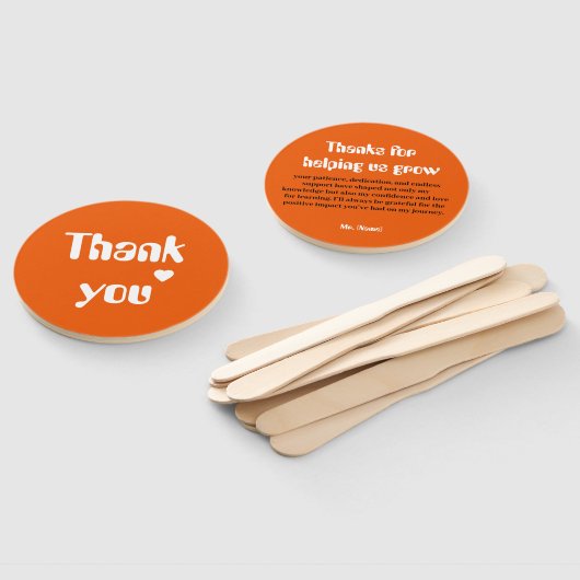 Custom Teacher Danke Fan Fächer (Non-assembled)