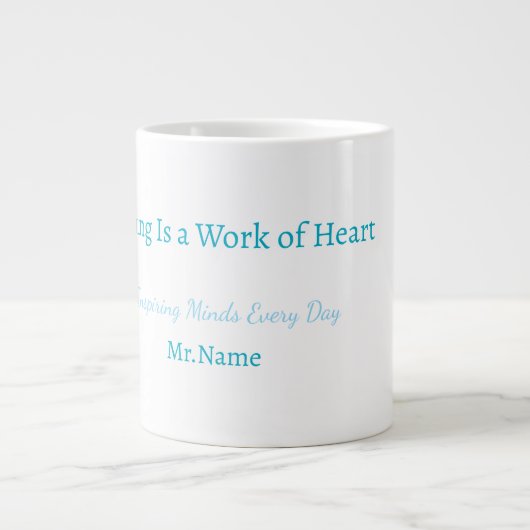 Custom Teacher Gift Mug Jumbo-Tasse (Vorderseite)