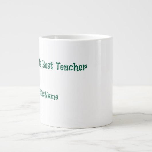 Custom Teacher Gift Mug  Jumbo-Tasse (Vorderseite)