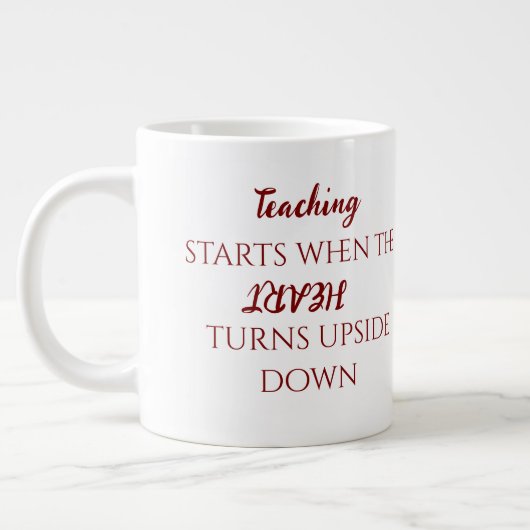 Custom Teacher Gift Mug  Jumbo-Tasse (Links)