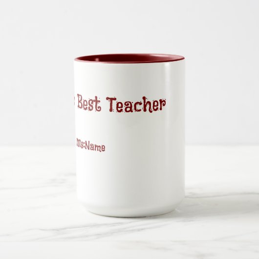 Custom Teacher Gift Mug  Tasse (Zentrum)