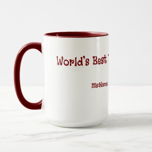 Custom Teacher Gift Mug  Tasse (Links)