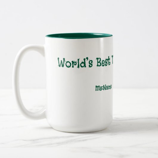 Custom Teacher Gift Mug  Zweifarbige Tasse (Links)