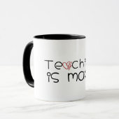 Custom Teacher Heart Frame Appreciation Gift Tasse (Vorderseite Links)