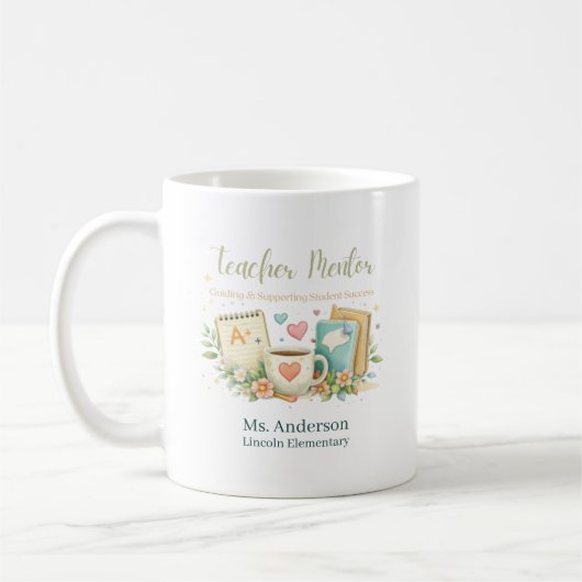 Custom Teacher Mentor Inspiring Future Educator Kaffeetasse (Links)