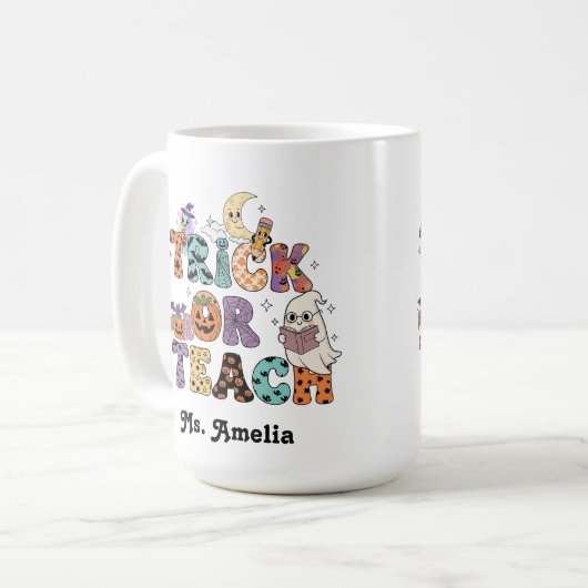 Custom Teacher Mug, Custom Teacher Gift, Hallow Kaffeetasse (Vorderseite Links)