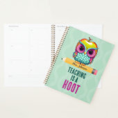 Custom Teacher Name Apple Owl Planer für die Schul (Anzeige)
