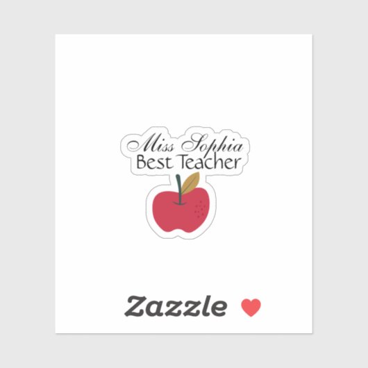 Custom Teacher Name Sticker | Teacher Appreciation (Blatt)