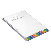 Custom Teacher Notebook – Rainbow Crayon Name Desi Notizblock (Rechte Seite)