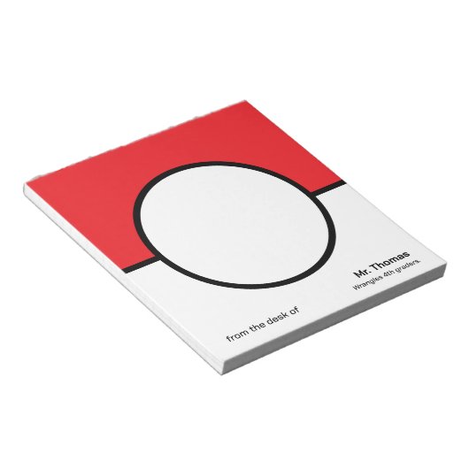 Custom Teacher Notepad Classroom Theme Notizblock (angewinkelt)