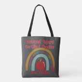 Custom Teacher Rainbow Gift NBCT National Board Tasche (Rückseite)