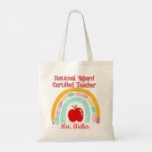 Custom Teacher Rainbow Gift NBCT National Board Tragetasche (Rückseite)