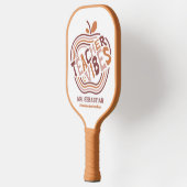 Custom Teacher Vibes Boho Apple Phantastisch Teach Pickleball Schläger (Links)