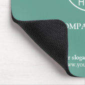 Custom Teal Promotional Company Business Logo Mousepad (Ecke)