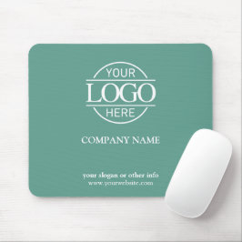 Custom Teal Promotional Company Business Logo Mousepad