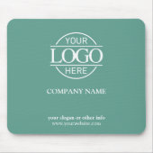 Custom Teal Promotional Company Business Logo Mousepad (Vorne)