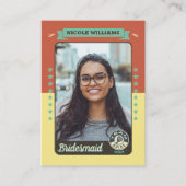 Custom Team Bride Trading Card, Bridesmaier Gesche Telefonnummerkarte (Vorderseite)