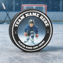 Custom Team Foto Hockey Puck