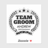 Custom Team Groom Vinyl Aufkleber für Trauzeugen (Blatt)