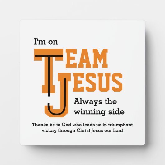 Custom TEAM JESUS Christlich Fotoplatte (Vorderseite)