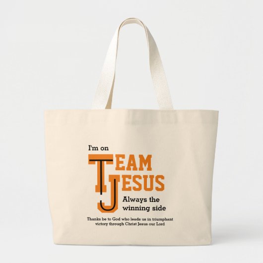 Custom TEAM JESUS Christlich Jumbo Stoffbeutel (Vorne)