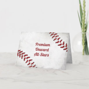 Custom Team Name Geburtstag Große Grunge Baseball Karte