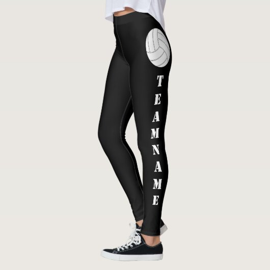 CUSTOM Team Name Vertikal Text Volleyball Leggings (Links)