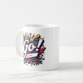 Custom Team Pride Mascot Kaffeetasse (Vorderseite Links)