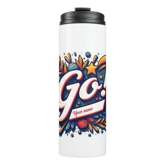 Custom Team Pride Mascot Thermosbecher (Vorderseite)
