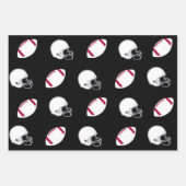 Custom Team Spirit Football and Player Outlines Geschenkpapier Set (Vorderseite 3)