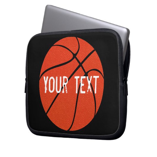 Custom Team Text Basketball Neopren Laptop Sleeve (Vorderseite Links)