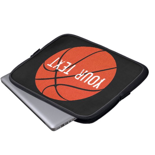 Custom Team Text Basketball Neopren Laptop Sleeve (Vorne Knopf)