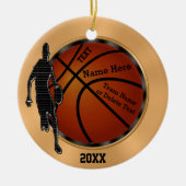 Custom Techno trifft auf Vintage Basketball-Orname Keramikornament (Vorne)