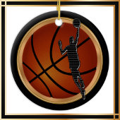 Custom Techno trifft auf Vintage Basketball-Orname Keramikornament